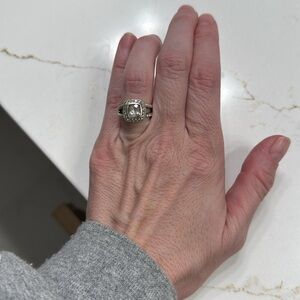 David Yurman Silver Ring with Pearl Accent